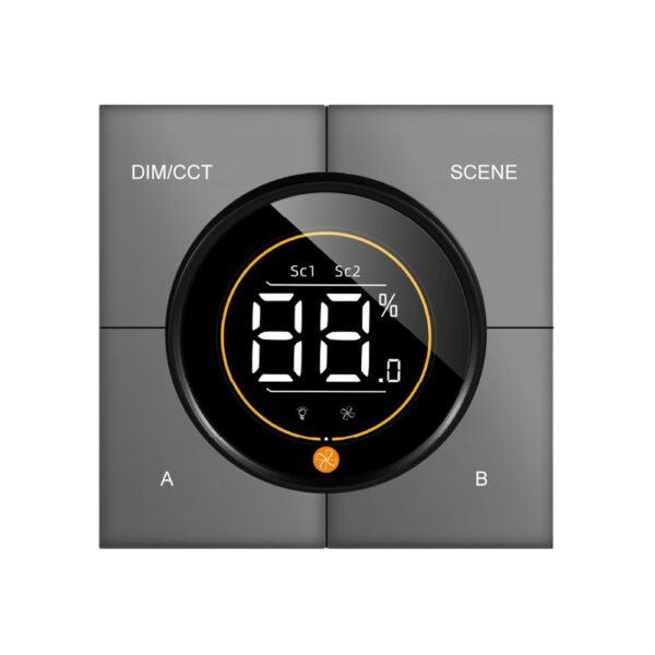 CX39UAG-L2S3 Smart Dimmer Switch – 2 Light Groups + 3 Scenes (CCT Support)